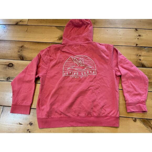 Crown & Ivy women's pink pullover hoodie. Flying South. Drawstring. Size 2XL - Picture 5 of 9